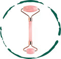 Authentic Rose Quartz Facial Roller for Face & Neck | Natural Stone Cooling Massager to Reduce Puffiness, Boost Circulation & Enhance Skin Glow