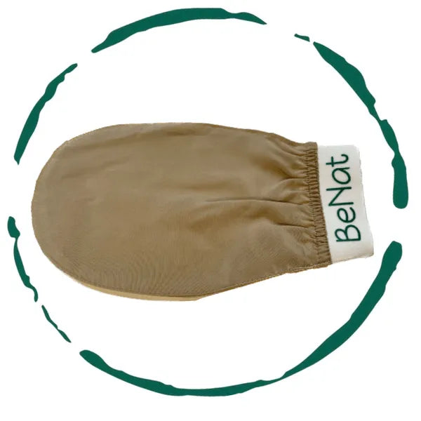 BeNat Natural Silk Exfoliating Bath Gloves - Premium Body Scrub Mitts for Deep Cleansing, Smooth Self-Tanning Prep & Ingrown Hair Removal