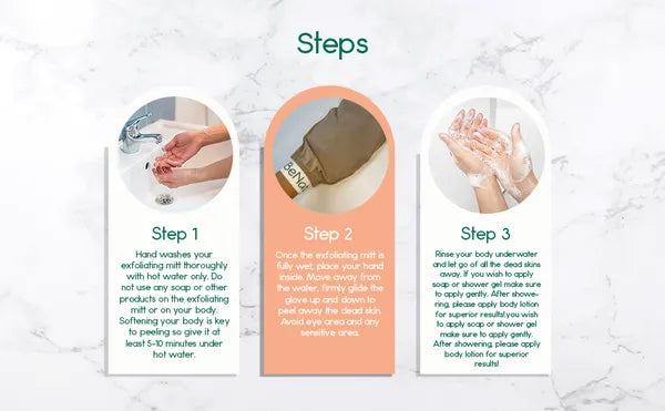 BeNat Natural Silk Exfoliating Bath Gloves - Premium Body Scrub Mitts for Deep Cleansing, Smooth Self-Tanning Prep & Ingrown Hair Removal