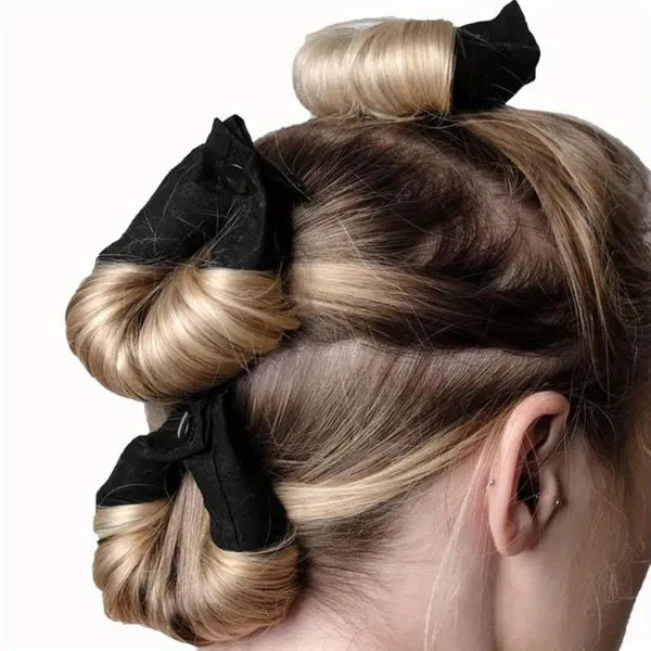 12PCS Lazy Hair Curler Set with Button Foam Rollers Big Wavy Curling Tube Foam Hair Curling Tool