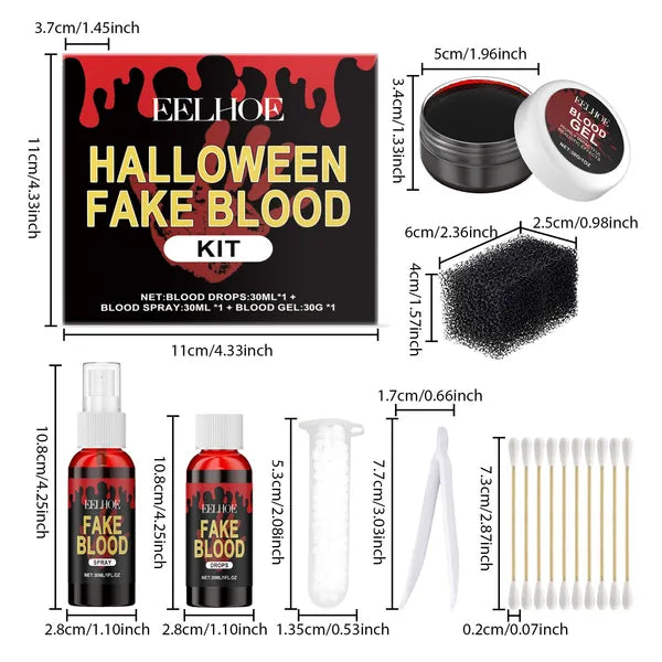 EELHOE Halloween Fake Blood Special Effects Set, 1 Set