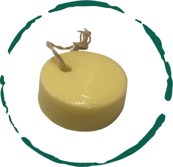BeNat Reassuring Natural Soap Bar with Built-in Loofah Exfoliator & Rope, 3.53oz - Nourishing Wheat, Olive & Almond Oil Moisturizing Body & Face Wash for Dry & Sensitive Skin