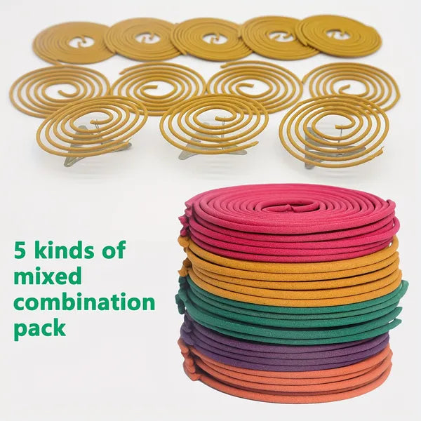 50pcs Spiral Incense, Lemongrass, Rose, Jasmine, Lavender Orange Aromatherapy Coils, Burning Time 3-4 Hours Suitable for Air Purification, Yoga, Meditation,, Best Gift Choice, Fitness, Home Relaxation