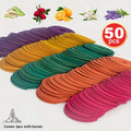 50pcs Spiral Incense, Lemongrass, Rose, Jasmine, Lavender Orange Aromatherapy Coils, Burning Time 3-4 Hours Suitable for Air Purification, Yoga, Meditation,, Best Gift Choice, Fitness, Home Relaxation