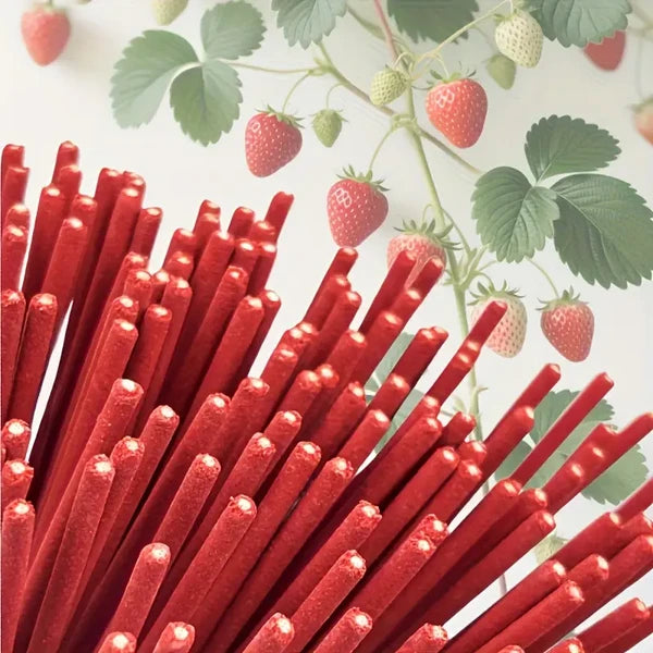 6 Fruit Flavors Incense Sticks, with Rich Fruity Aromas such as Cantaloupe, Strawberry, Watermelon, etc., 25.5cm/ 10.04in, Perfect for Yoga, Meditation,and Enhancing Party Atmosphere - 102pcs
