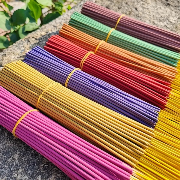 6 Fruit Flavors Incense Sticks, with Rich Fruity Aromas such as Cantaloupe, Strawberry, Watermelon, etc., 25.5cm/ 10.04in, Perfect for Yoga, Meditation,and Enhancing Party Atmosphere - 102pcs