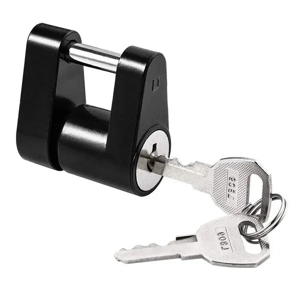 Trailer Hitch Coupler Lock Dia 1/4 Span 3/4 For Tow Boat RV Truck Car + 2 Keys
