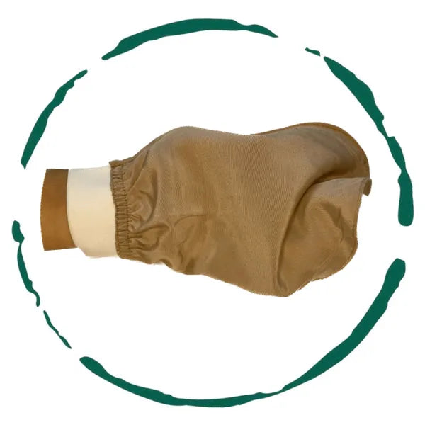 BeNat Natural Silk Exfoliating Bath Gloves - Premium Body Scrub Mitts for Deep Cleansing, Smooth Self-Tanning Prep & Ingrown Hair Removal