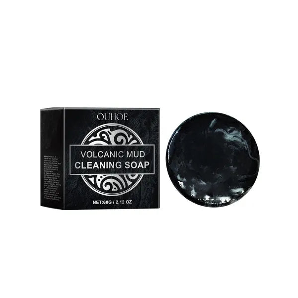 OUHOE Volcanic Mud Facial Cleansing Bar, 60 g