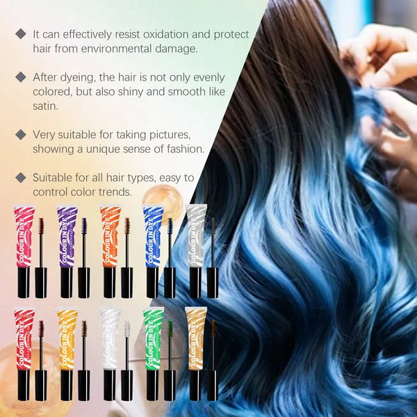 EELHOPE 5-Piece Temporary Comb Hair Color Kit, 5 x 14 ml