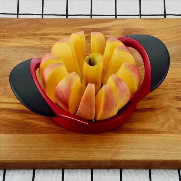 Apple Slicer Corer, Stainless Steel Upgrade 12 Sharp Apple Slicer Large, Ergonomic Plastic Handle Non-slip And Easy To Hold, Kitchen Fruit Divider Rust-proof And Easy To Clean