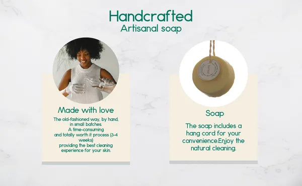 BeNat Reassuring Natural Soap Bar with Built-in Loofah Exfoliator & Rope, 3.53oz - Nourishing Wheat, Olive & Almond Oil Moisturizing Body & Face Wash for Dry & Sensitive Skin