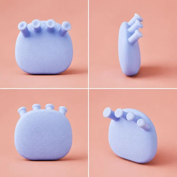 Blue Silicone Toe Separator Massager, Soft Foot Relaxation Cushion, Toe Spacer for Home Foot Care Relief