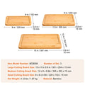 Cutting Board, 3 Pieces, Premium Versatile Bamboo Cutting Board with Food-Grade Oil and Juice Groove,Sturdy & Durable Chopping Board with Built-in Handle, Fit for Display, Chopping & Serving