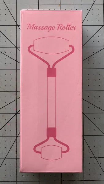 Authentic Rose Quartz Facial Roller for Face & Neck | Natural Stone Cooling Massager to Reduce Puffiness, Boost Circulation & Enhance Skin Glow