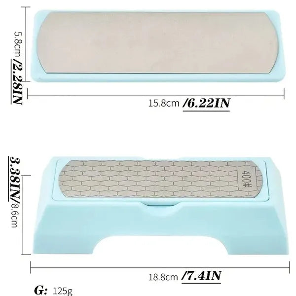Diamond Double-sided Sharpening Stone 400#/1000# with Coarse And Fine Grit And Non-slip Base - Suitable for Kitchen Knives, Chisels, Axes, And Woodworking Tools, Providing Practical Gifts for The Home