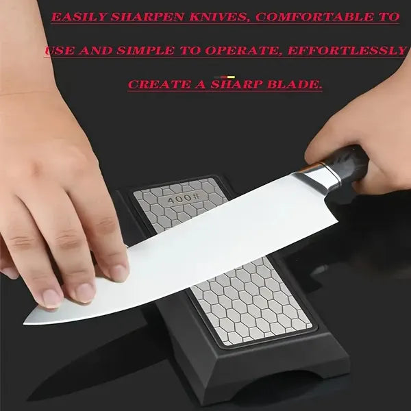 Diamond Double-sided Sharpening Stone 400#/1000# with Coarse And Fine Grit And Non-slip Base - Suitable for Kitchen Knives, Chisels, Axes, And Woodworking Tools, Providing Practical Gifts for The Home