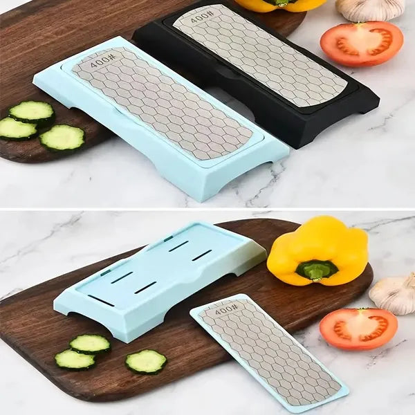 Diamond Double-sided Sharpening Stone 400#/1000# with Coarse And Fine Grit And Non-slip Base - Suitable for Kitchen Knives, Chisels, Axes, And Woodworking Tools, Providing Practical Gifts for The Home