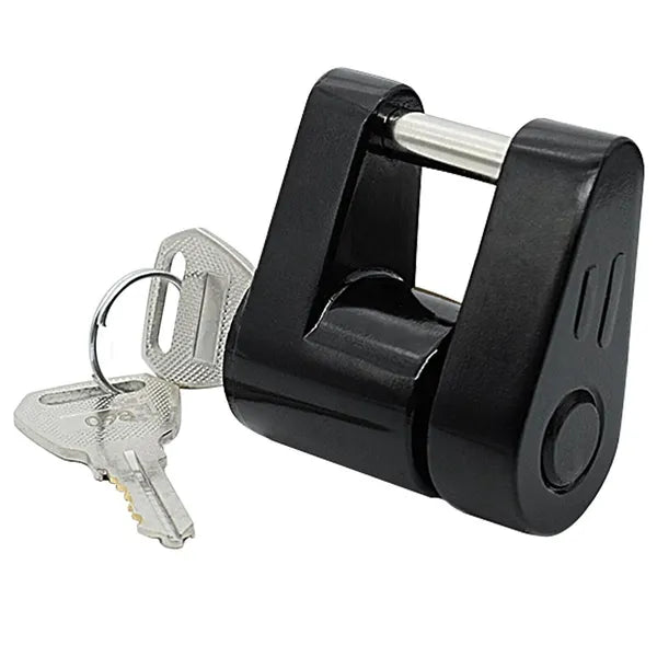 Trailer Hitch Coupler Lock Dia 1/4 Span 3/4 For Tow Boat RV Truck Car + 2 Keys