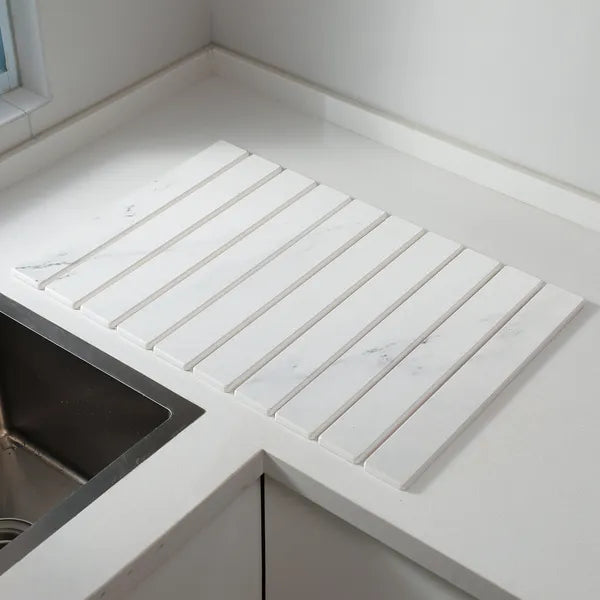 Large Stone Plate Kitchen Countertop Drying Pad, Bath Towel Quick-drying Foldable Dishwashing Pad, Absorbent Diatomite Pad, Suitable For Tableware And Cups, Compatible With Various Countertops.