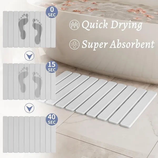 Large Stone Plate Kitchen Countertop Drying Pad, Bath Towel Quick-drying Foldable Dishwashing Pad, Absorbent Diatomite Pad, Suitable For Tableware And Cups, Compatible With Various Countertops.