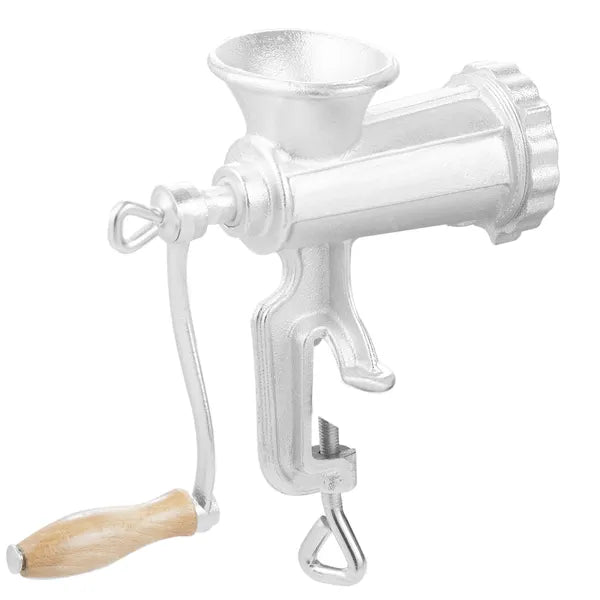 Manual Meat Grinder, Heavy Duty Cast Iron Hand Meat Grinder with Steel Table Clamp, Meat Mincer Sausage Maker with 1 Cutting Blade, 2 Cutting Plates, 3 Sausage Tubes for Beef Pepper Mushroom