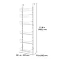 Over the Door Pantry Organizer, 6-Tier Pantry Organization and Storage, Heavy-Duty Steel Hanging Spice Rack, Adjustable Wall Seasoning Shelves, for Home Kitchen Laundry Room Bathroom, White